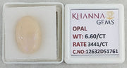 6.6/CT Natural FIRE OPAL with Govt. Lab Certificate-12632D51761